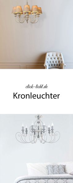 Hänge Decken Leuchte Chrom Kristall klar LÜSTER Esszimmer Flur Kronleuchter EDEL