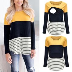 Maternity Breastfeeding Top Sweatshirt,Women Pregnant Nusring Maternity V-Neck Long Sleeve Ruffles Printed Blouse Tops,Maternity Nursing Tops Pullover Best Maternity Clothes
