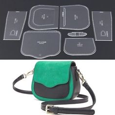Leather Craft Clear Acrylic shoulder bag handbag Pattern Stencil Template DIY