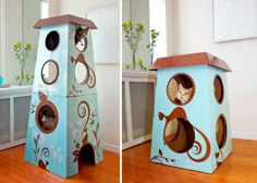 When life brings you a Cardboard Box - make a Cat Playhouse ... When life brings you a Cardboard Box - make a Cat Playhouse ...