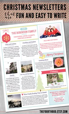 46 best christmas newsletter templates year in review templates