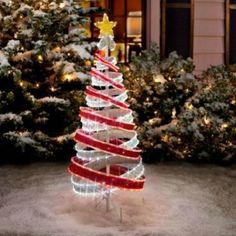 4 foot lighted outdoor red white tube light ribbon christmas tree holiday decor ebay spiral - Outdoor Christmas Decorations Led Spiral Tree 4 foot lighted outdoor red white tube light ribbon christmas tree holiday decor ebay spiral - Outdoor Christmas Decorations Led Spiral Tree