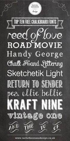 chalkboard art fonts