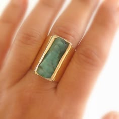 The Sun Jewelry Women 18k Gold Zircon Turquoise Carving Birthstone Rings Party Jewelry SZ 6-10 10