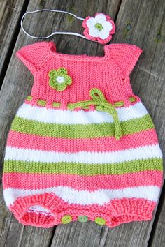 Darling Corset Onesie Knitting Pattern - 5 Sizes Included