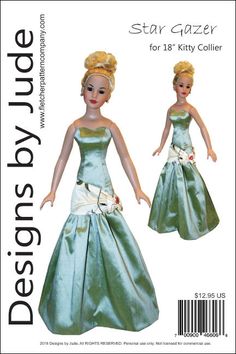 BEADED EVENING OR WEDDING GOWN PATTERN FOR 18/" KITTY COLLIER