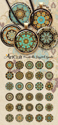 20 /& 18mm Cabochons for Jewelry 30mm 1 inch Pendants Earrrings Scrapbook Bottle Caps Printable Collage Sheet Halloween Silhouettes