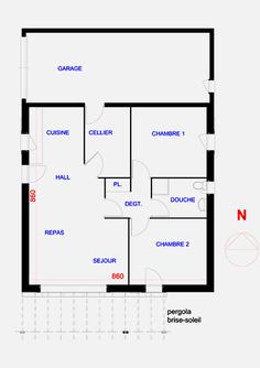 plan de maison plain pied f3