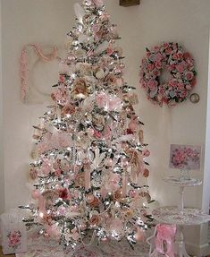 Pink Shabby Christmas Tree Merry Ch Top 40 Pink Christmas Trees