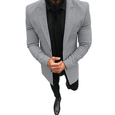 Allthemen Trench Coat Classique Blouson Coupe-Vent Printemps Mince Veste Jacket