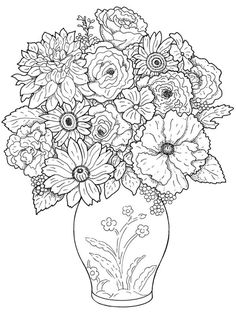 Flowers 24 Coloring Pages Book