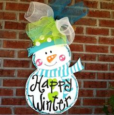 door hanger winter winter snowman door hanger by looleighscharm