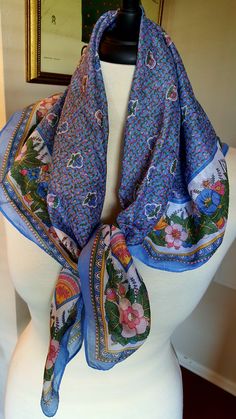 Sweet Pea Fashion Grey Multicolor Scarf