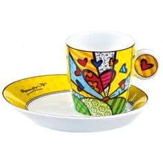 Walt Disney Romero Britto Tasse Winnie the Pooh MUG Keramik Pop Art Neu