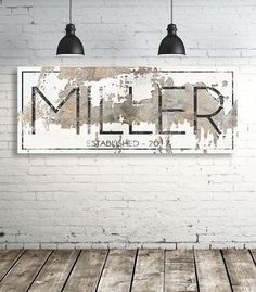 Modern Last Name Sign Modern Last Name Sign
