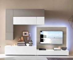 Soggiorni moderni color tortora: soggiorno larice lucido bianco e ... Soggiorno color tortora