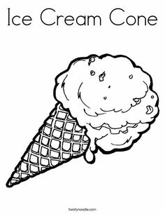 Ice Cream Coloring Pages Cone Page Find This Pin And More
