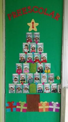 christmas classroom door decorations. christmas classroom door decoration with children\u0027s photos making up the tree\u2026 decorations r
