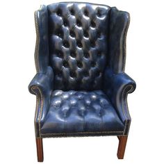 pair of blue velvet wing chairs by carrocel blue velvet wingback