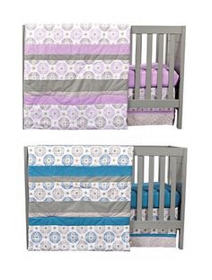 coordinating boy and girl baby bedding