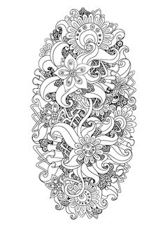 Zen Anti Stress Coloring Page Abstract Pattern Inspired By Flowers The Gallery StressArtist Juliasnegireva Source