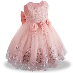 0-2anni AHAHA Vestito Rose da Principessa Bambino per Matrimonio Abiti per Feste di Compleanno per Bambina