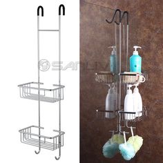 Bathroom Shower Caddy Shelf Organizer Bath Wall Storage Rack Soap Over Door Double Shelf Hanging Basket Shower Caddy Model No Awesome The Shelves For Soap And Shampoo