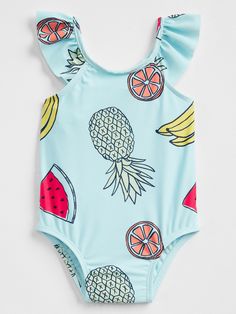 Red White Stripes Baby Girl Swimsuit Swimwear Beach Wear Toddler One Pieces Bathing Suit Swimming Clothes+Sun Hat
