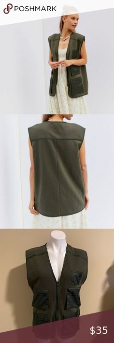 Green Ladies Vests Animal Layers Vest