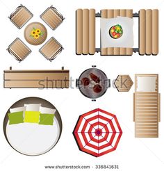 outdoor furniture top view set 12 for landscape design vector illustration - Garden Furniture Top View outdoor furniture top view set 12 for landscape design vector illustration - Garden Furniture Top View
