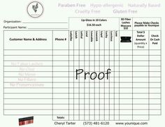 fundraiser order form