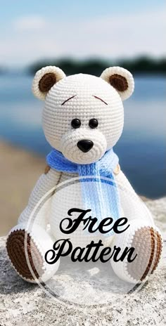 Stuffed Animal Patterns, Crochet Animals, Crochet Teddy Bear Pattern Free, Knit Crochet