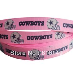 NFL Dallas Cowboys Blue Grosgrain Ribbon 1/" By the yard NEW Foil Star Border