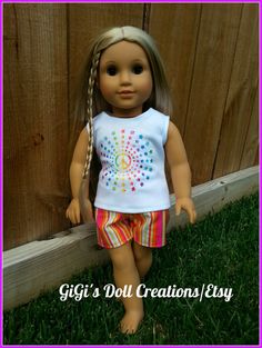 Purple Doll Shorts And Purple Doll Blouse Doll Short Set 18 Inch Doll Clothes Doll Accessories Fits American Girl Doll
