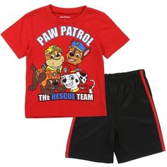PAW PATROL SHIRT AND SHORTS~SIZE 12 MONTHS~PAWFECT TEAM~NEW W//TAG