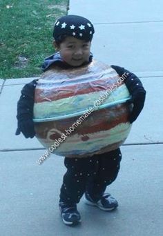 homemade planet jupiter diy costume with skinny ring