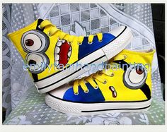 MINIONS Hand Painted Boots Shoe for Women /& Men Canvas Casual Sneaker Sports /&/&