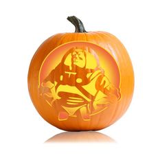 buzz lightyear halloween pumpkin template yellow is fully cut out