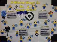 writing bulletin board idea black