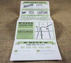 foldable wedding invitation