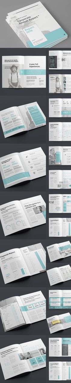 34 Pages Annual Report Template InDesign INDD - A4 Size and US - professional report template 34 Pages Annual Report Template InDesign INDD - A4 Size and US - professional report template