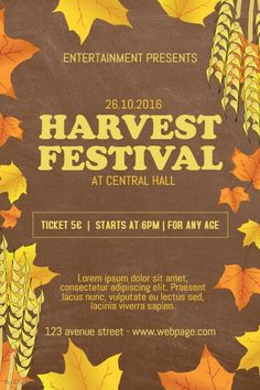harvest party fall festival flyers pinterest template harvest party flyers