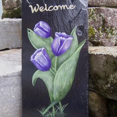 Decorative Slate Signs Entrancing Pinsharon Stevens On Purple Tulips Forever Pinterest Design Decoration Decorative Slate Signs Classy Pinsharon Stevens On Purple Tulips Forever Pinterest Decorating Design