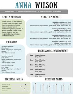 resume templates that stand out