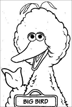 Big Bird Of Sesame Street Coloring Pages