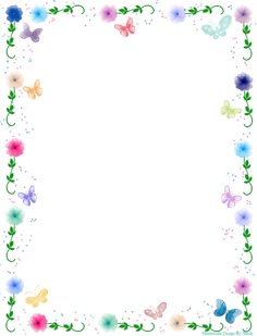 Floral Butterfly Border Stationery