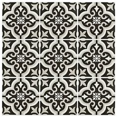 Merola Tile Braga Black 7 3 4 In X Ceramic Floor And 2 09 Sq Ft Elitetile Lima 8 X Ceramic Tile In Clic