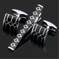 Black Digabi Mother of Pearl and Agate Cufflinks Gift Boxed White