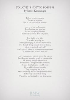 Chapter 20 The Art Of Marriage Ever Mine Pinterest Wedding To Love Is Not Possess By James Kavanaugh Wedding Readings Http