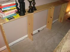 Possibly Add Storage To Sofa Table Behind Couch Instead Of Lid Thrifty Decor Make A Sofa Table For Under Twenty Dollars Real